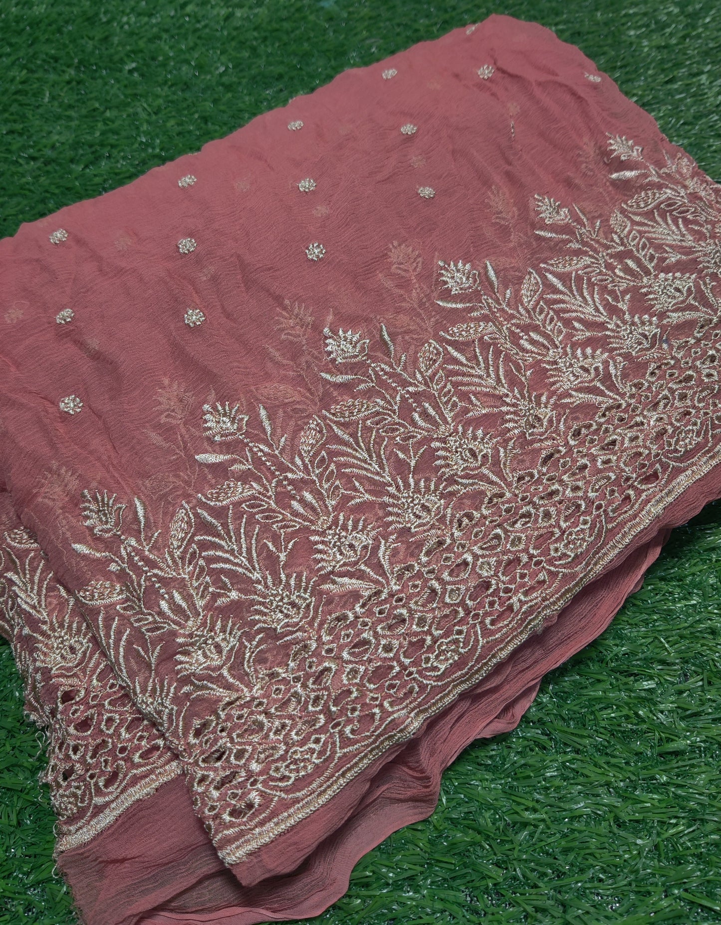 Pure chiffon chicken kari dupatta